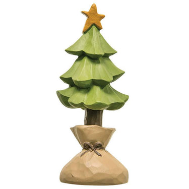 Resin Christmas Tree in Sack - The Fox Decor